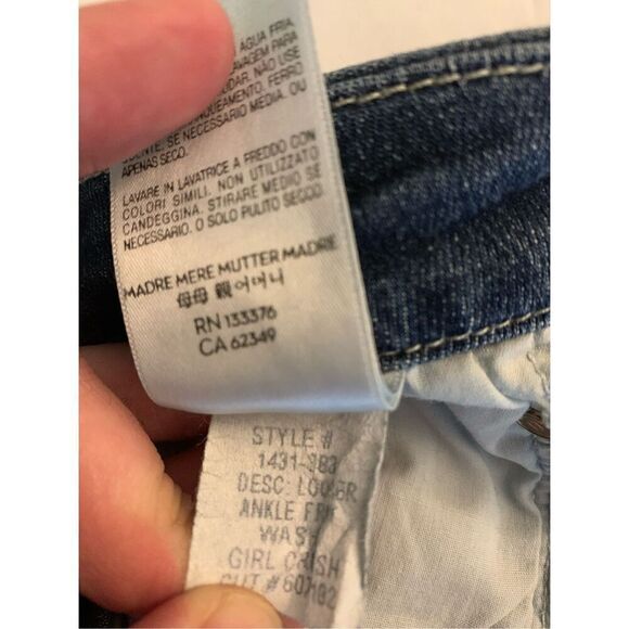 Mother Looker Ankle Fray Girl Crush jeans women's size 25 - Picture 7 of 7